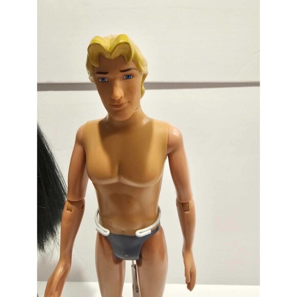 Pocahontas Color Splash Hair John Smith Disney Barbie Dolls 1995 Lot of 2 - Picture 8 of 11